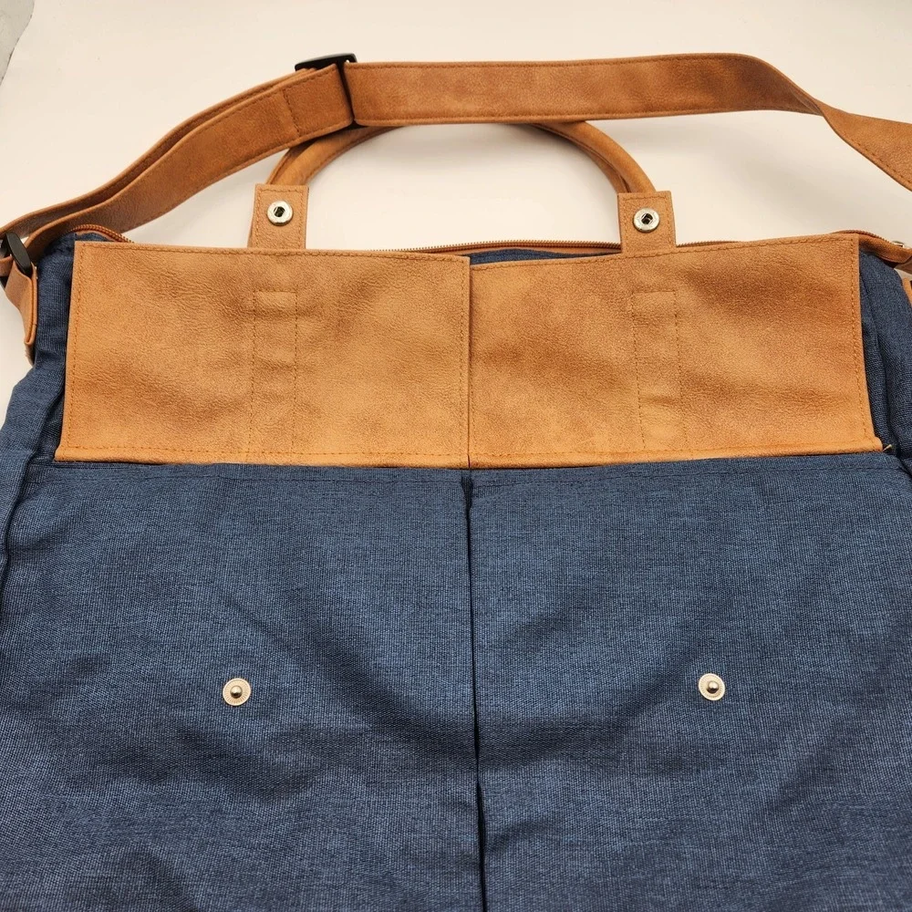 Classic‎ Courier Bag AARP Blue Pockets Handles and Adjustable Strap Utility